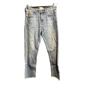 Mira Mikati Unstoppable Light Wash Cutoff Women's Jeans Size 2